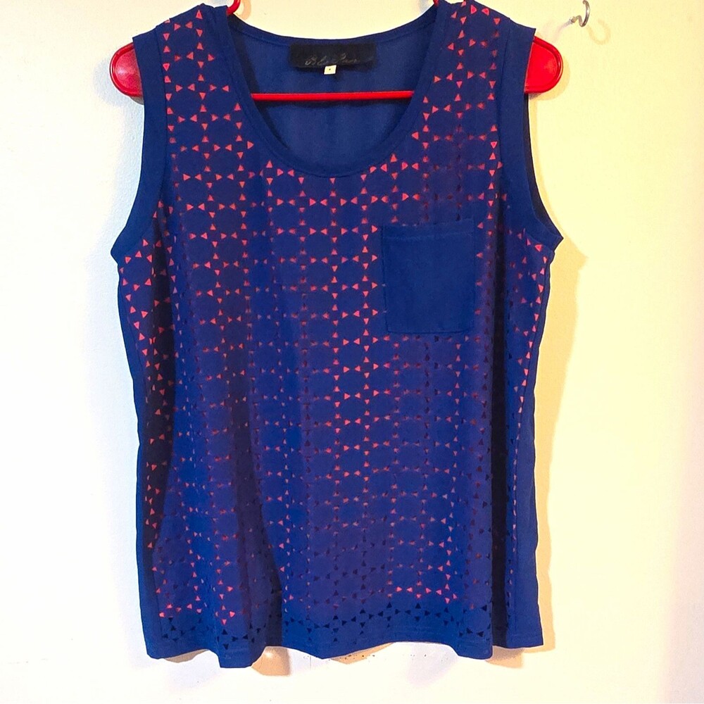 Blue Rain Women's Blouse, Size Medium with Pocket in front